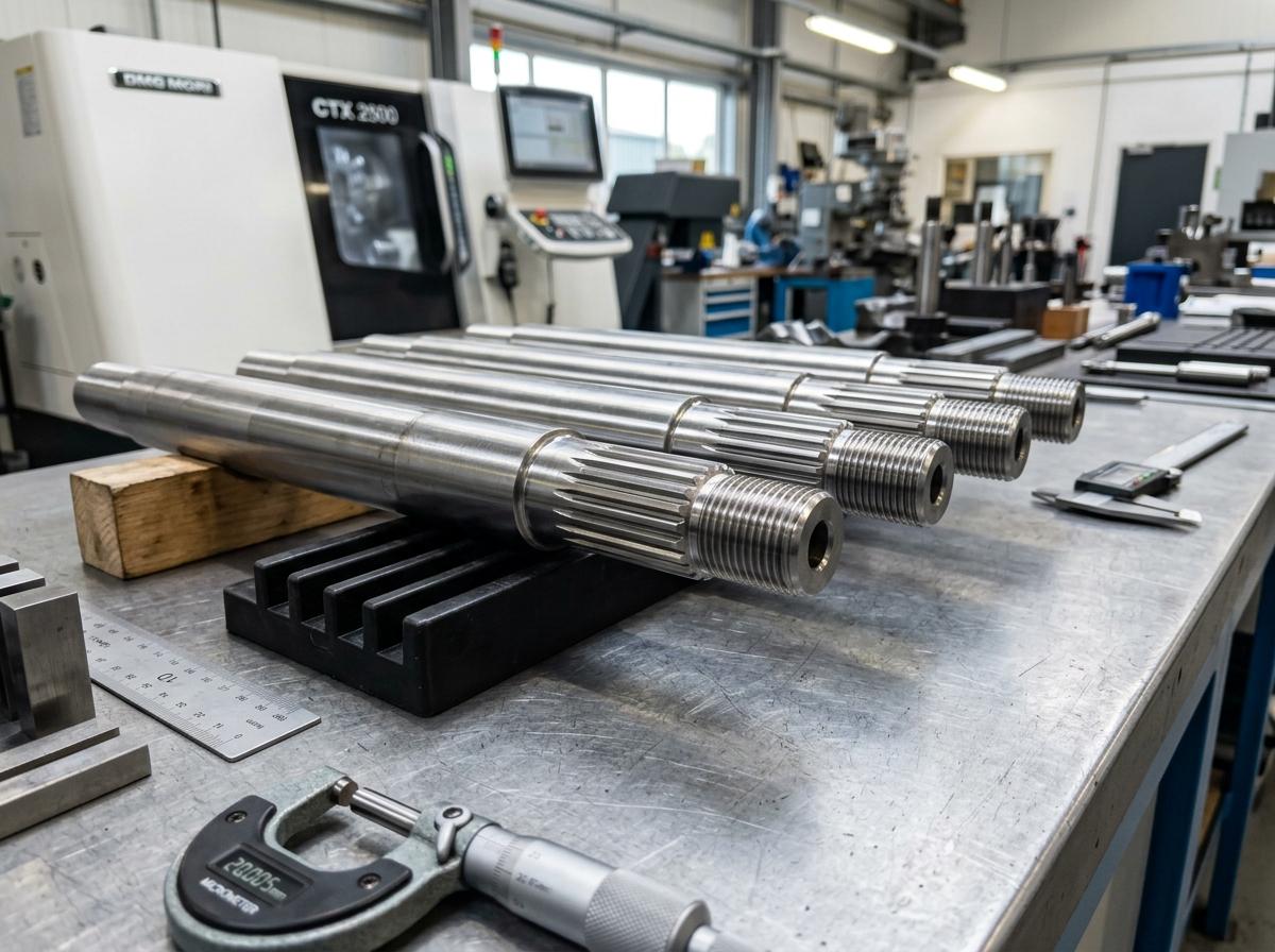 CNC Turned Threaded Shafts & Ground Splines